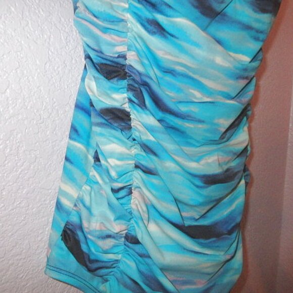 Great Lengths Making Waves Swimsuit 18 One Piece Long Torso Tummy Slimmer Vacay - Picture 4 of 13